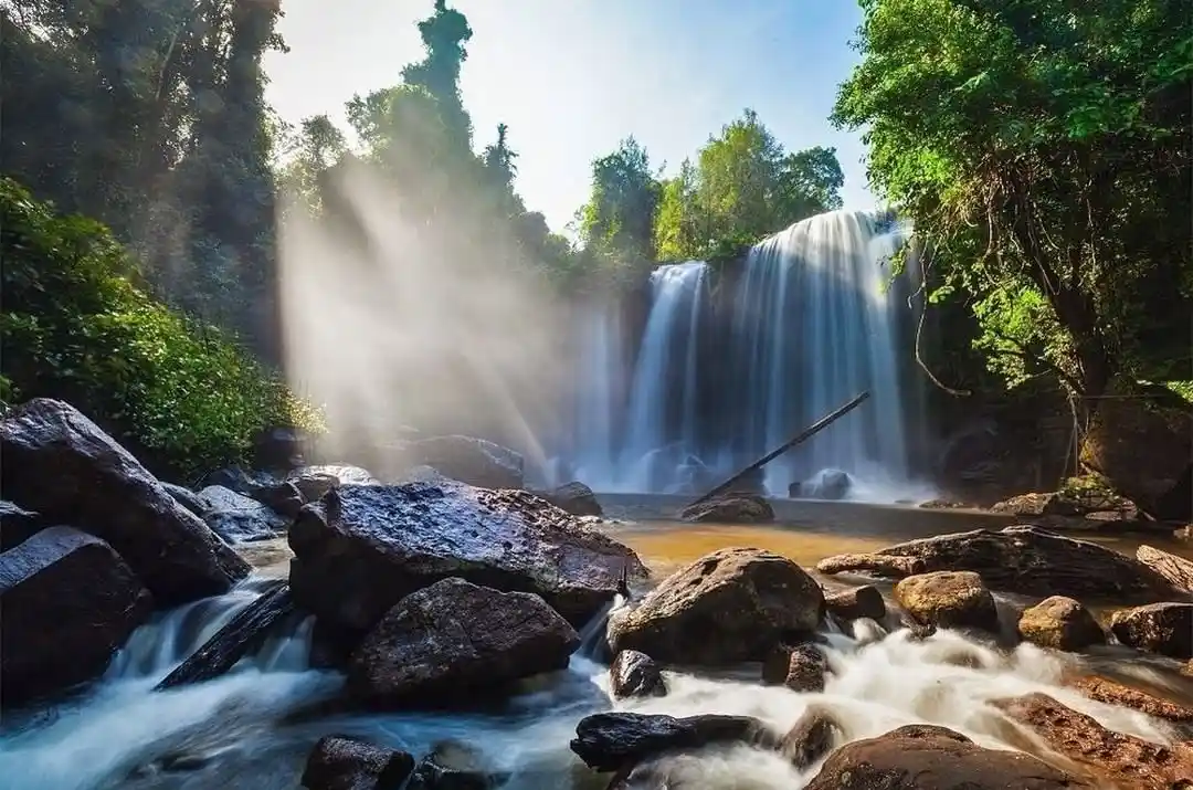 Sacred Waterfalls and Natural Beauty of Phnom Kulen Mountain