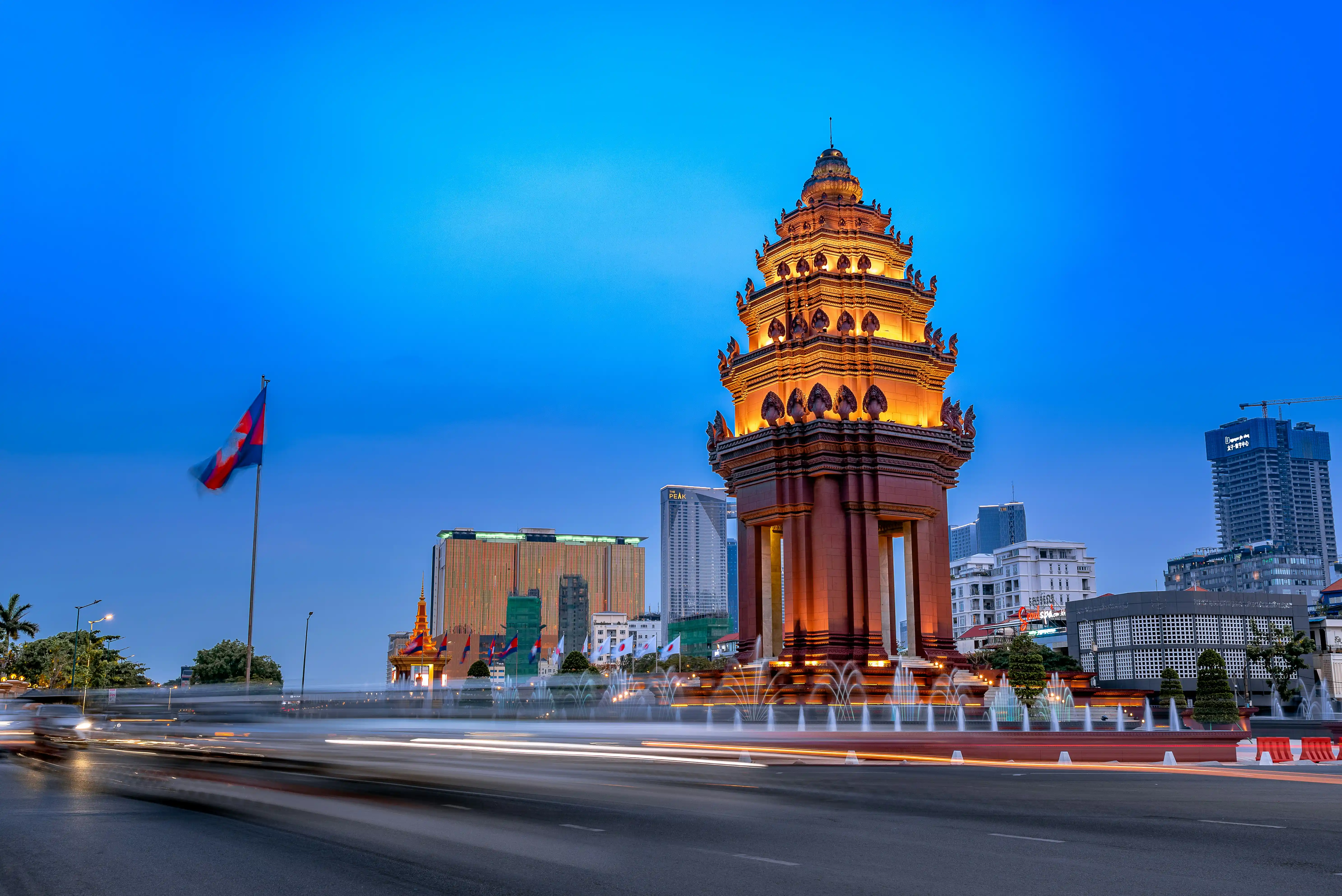 The Historic Independence Monument in the Heart of Phnom Penh City