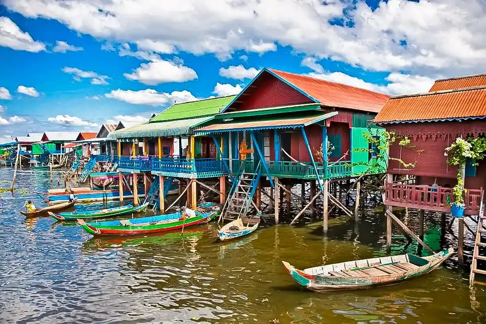 Watery Worlds of Tonle Sap - Floating Village Sunset in Cambodia with ADT