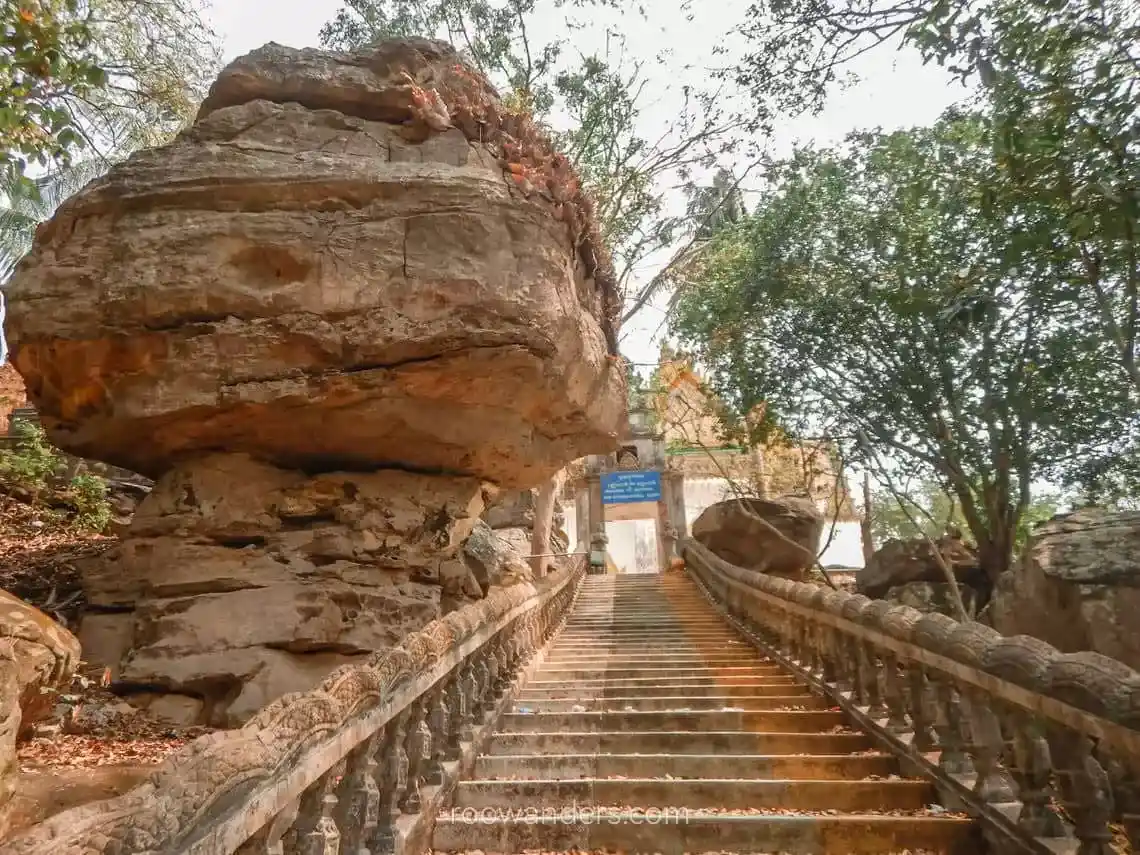 Sacred Mountain Stairway Path to Phnom Santuk in Kampong Thom