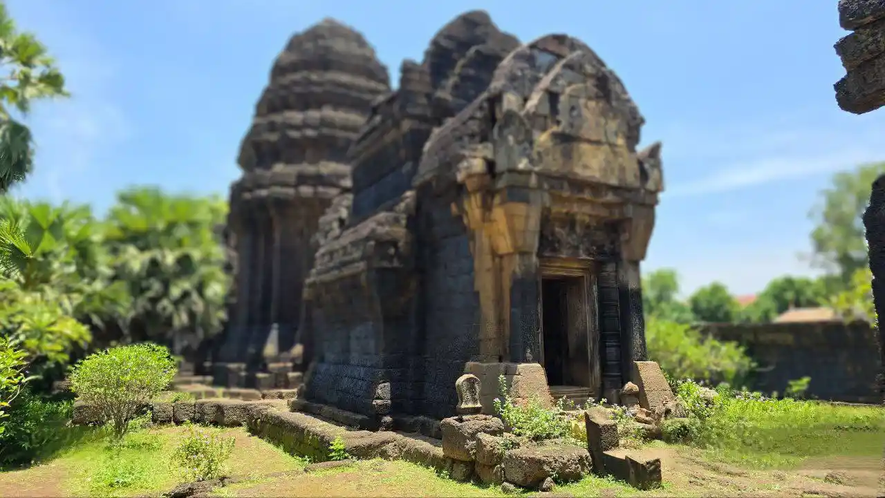 Excellently Preserved 11th-Century Kuh Nokor Laterite and Brick Temple in Kampong Thom Province