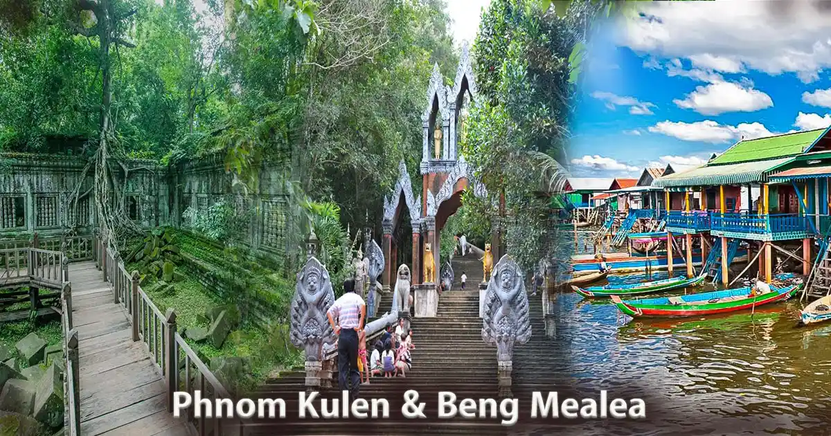 Sacred Phnom Kulen Waterfall and Beng Mealea Jungle Temple Ruins Discovery